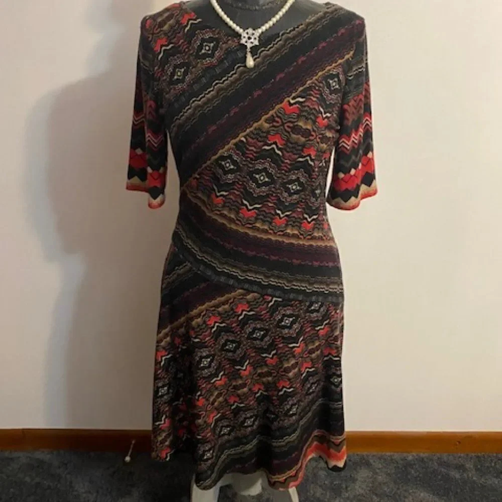 Ronni Nicole Multi color Fit & Flare dress, size Small